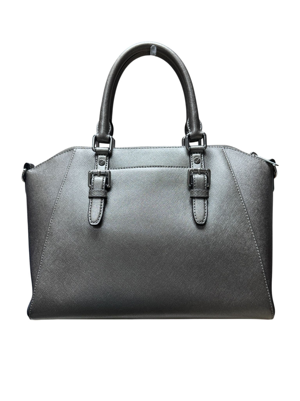 Micheal Kors Shoulder Bag Metallic Grey Leather 2 Way