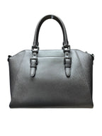 Micheal Kors Shoulder Bag Metallic Grey Leather 2 Way