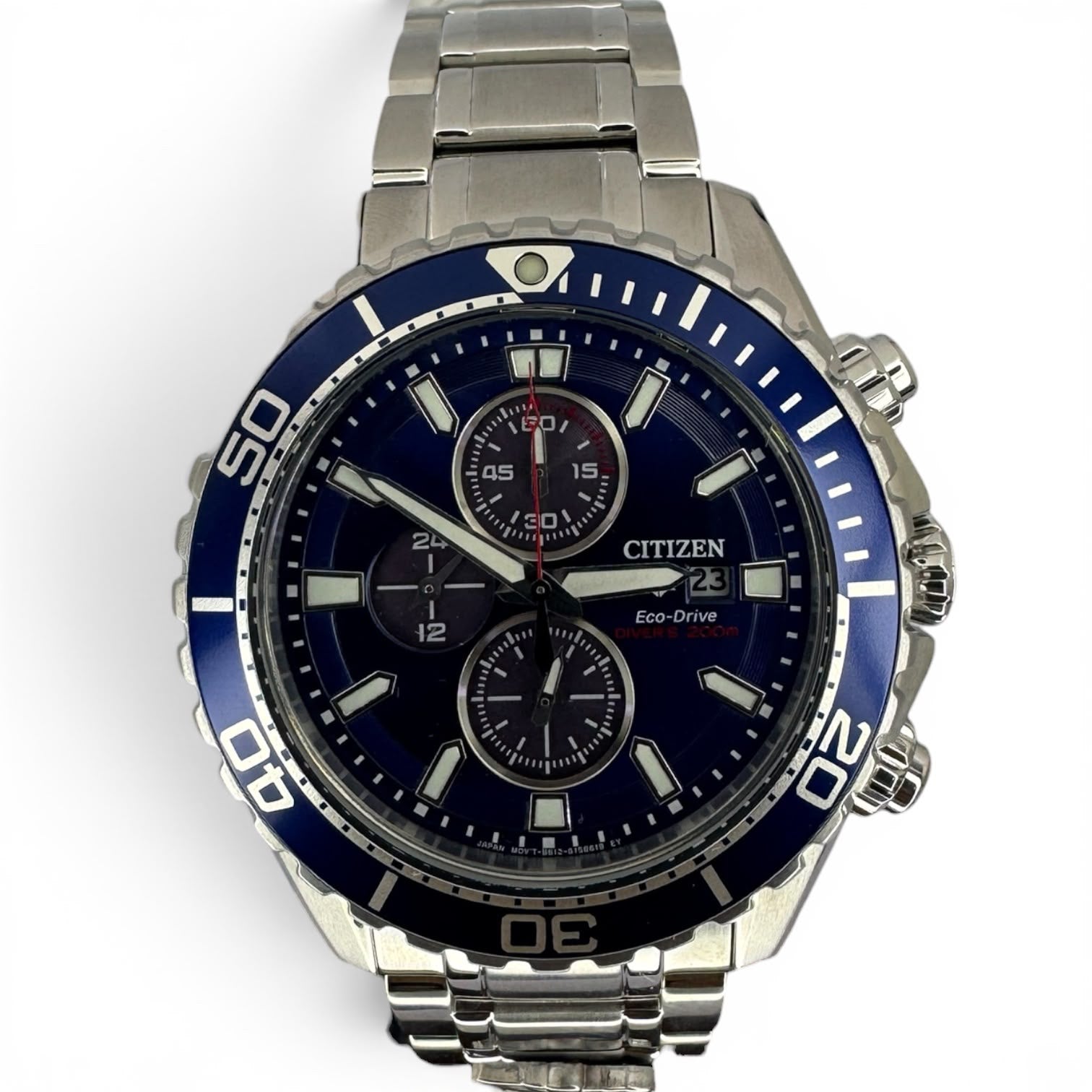 Citizen Promaster Eco-Drive Mens Watch Divers 200m Blue Dial B612-S123887 w/ Box and Tank