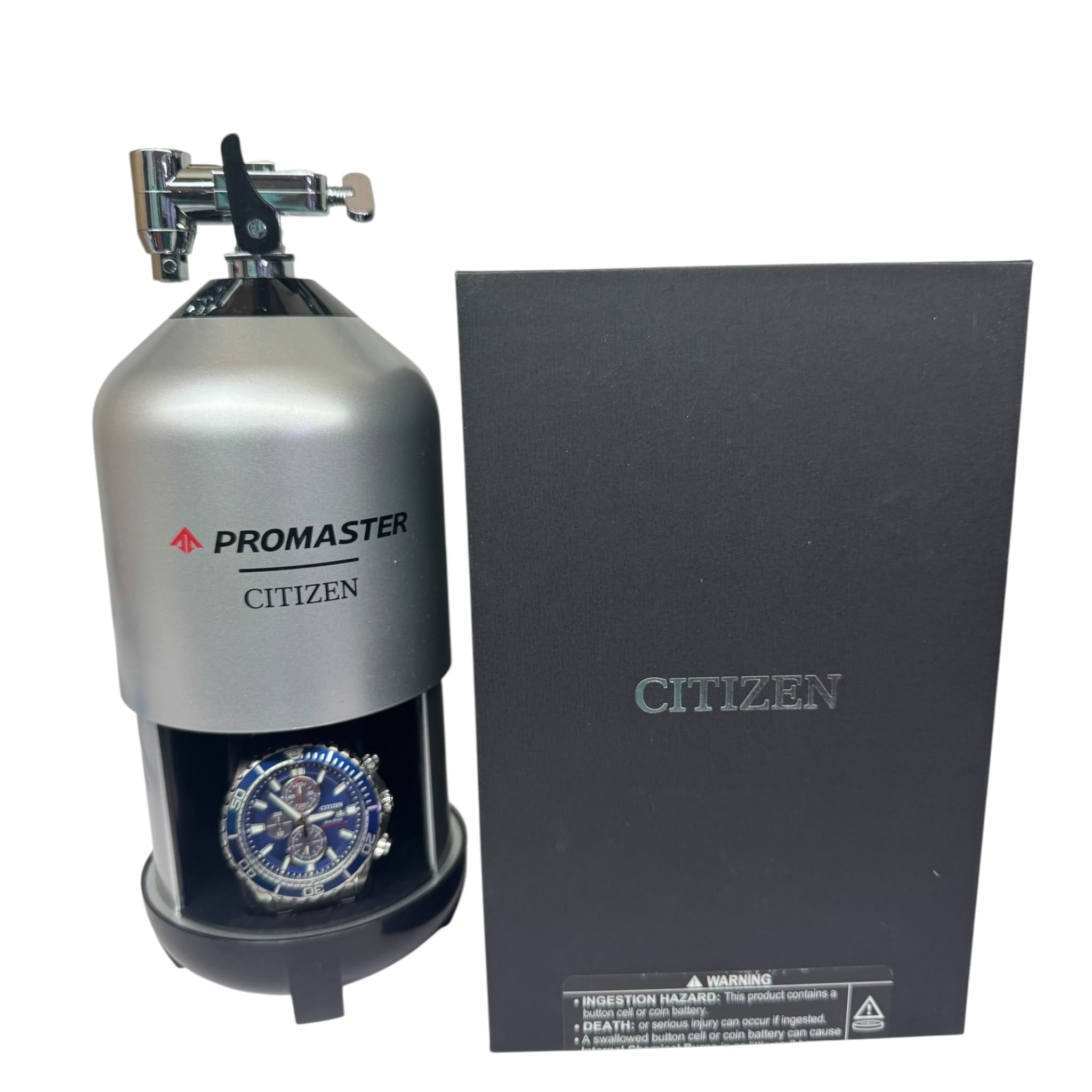 Citizen Promaster Eco-Drive Mens Watch Divers 200m Blue Dial B612-S123887 w/ Box and Tank