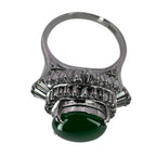 Jade With Diamonds Pt950 Ring