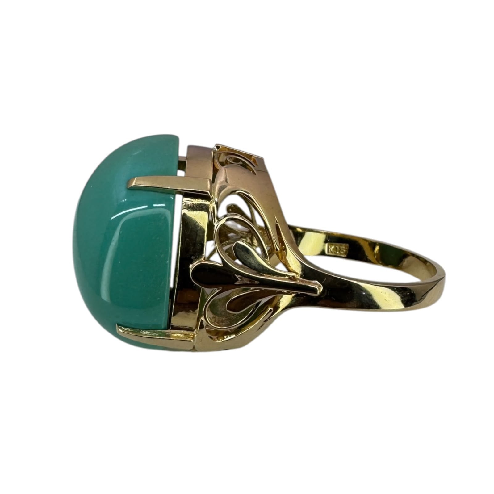 Turquoise 18K Yellow Gold Ladies' Ring