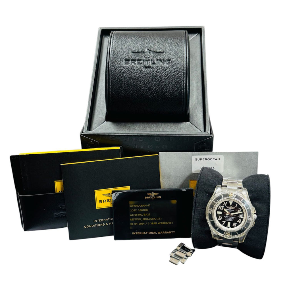 Breitling Superocean Automatic Watch With Cert/Box ,42mm