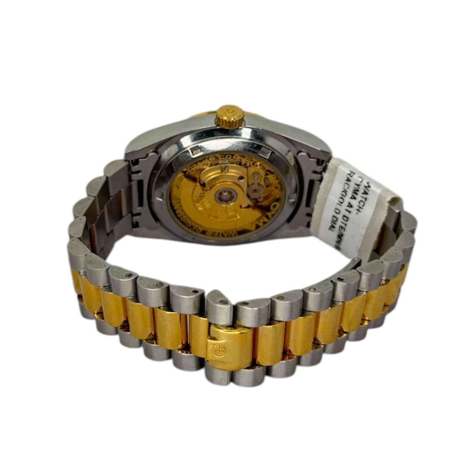 Cyma 02-0023-005 DayDate 2 Tone Automatic Watch, 36mm