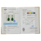 18KWG Jade Diamond Earring w/Cert