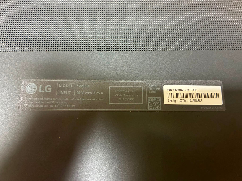 LG Gram Pro 17Z90U Laptop 17in 2.5K U7 32+500GB Black