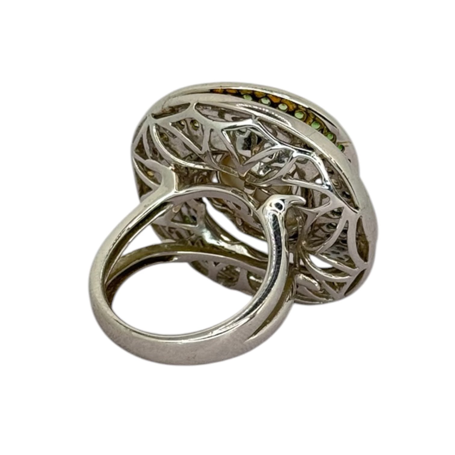 750WG South Sea Pearl Sapphire Ring