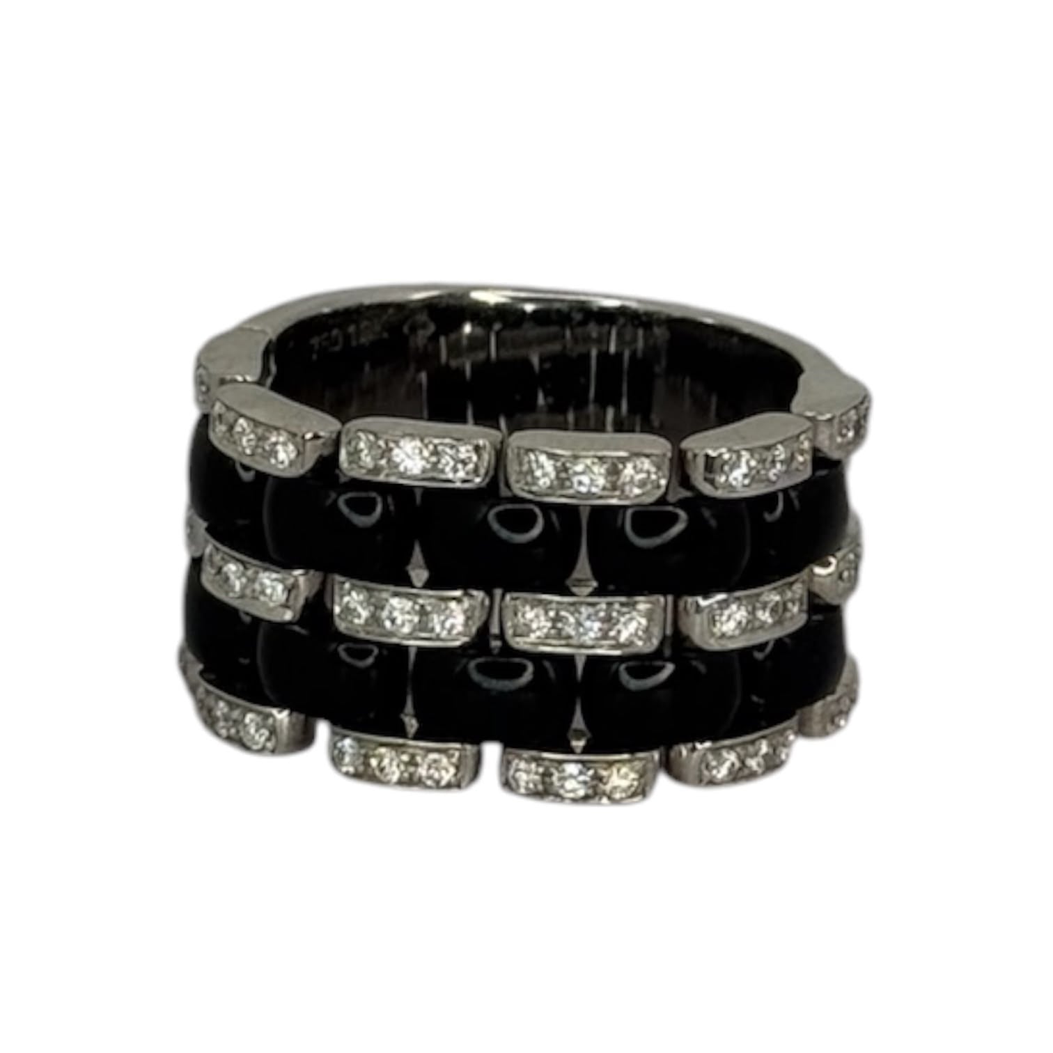 750WG Onyx Diamond Men Ring Main image