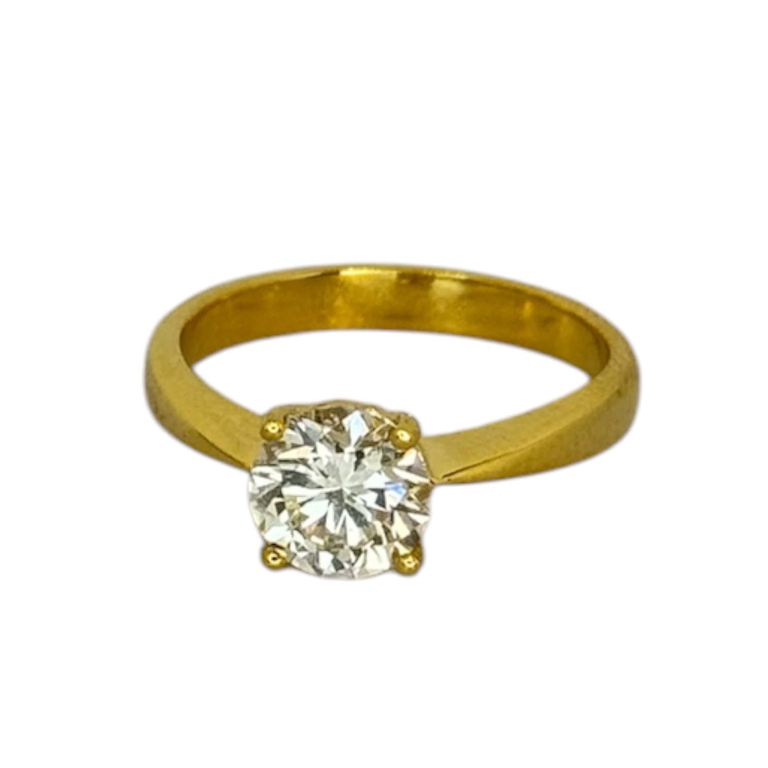 18KYG Natural Solitaire Diamond=1.2cts Ring Main image