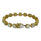 18KYG Tennis Diamond D18=18.14cts Bracelet, 17.5cm
