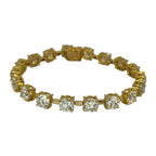 18KYG Tennis Diamond D18=18.14cts Bracelet, 17.5cm