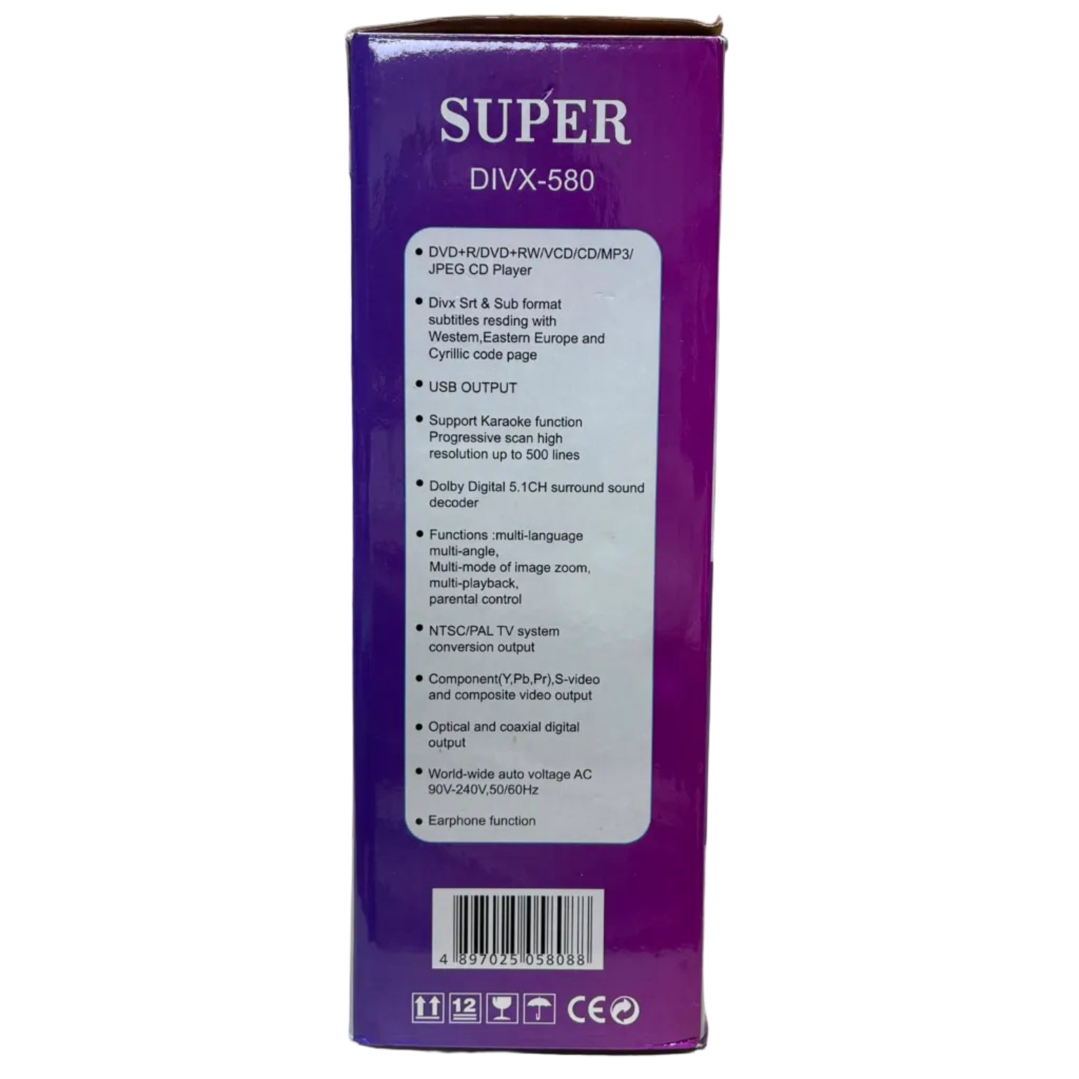 SUPER Divx580 Multimedia DVD player
