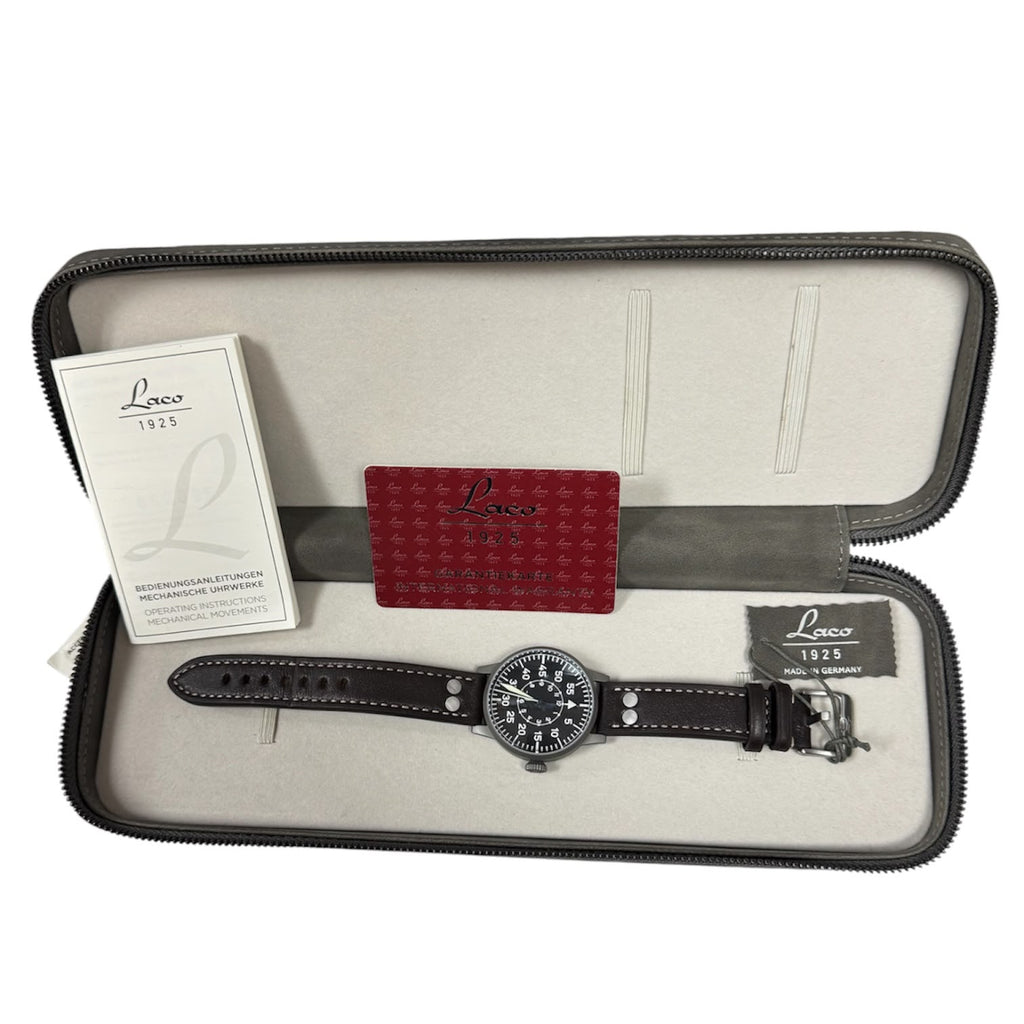 Laco aviator Automatic watch with Card and Box, 39mm