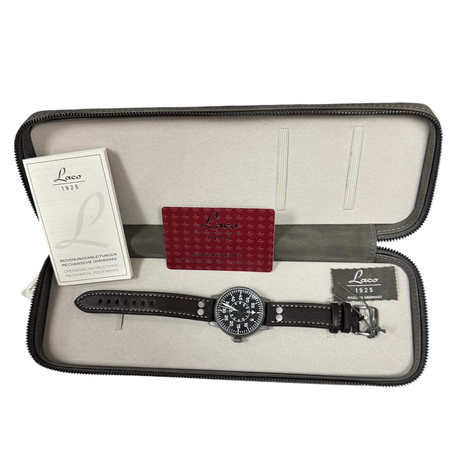 Laco aviator Automatic watch with Card and Box, 39mm