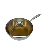 24cm Stainless Steel Sauce Pot with Long Handle & Lid
