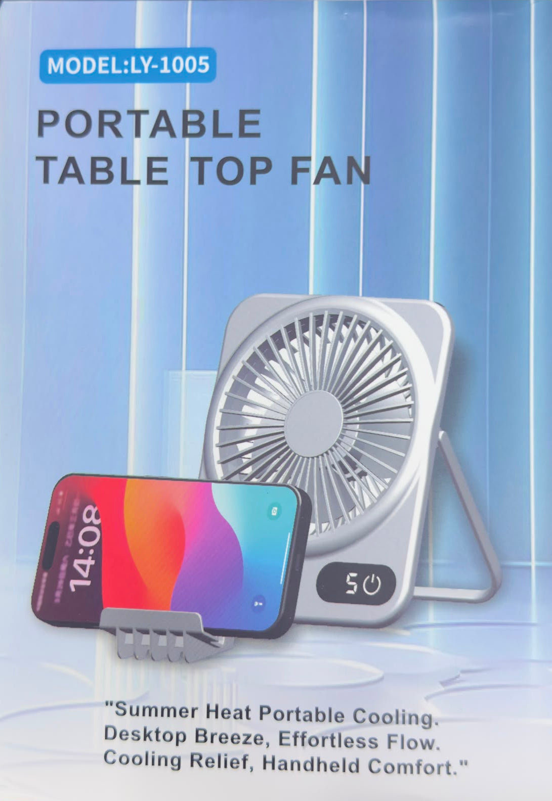 Table Top Fan with Gadget Holder - LY1005 Main image