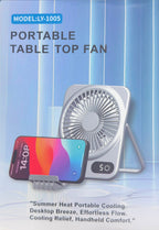 Table Top Fan with Gadget Holder - LY1005