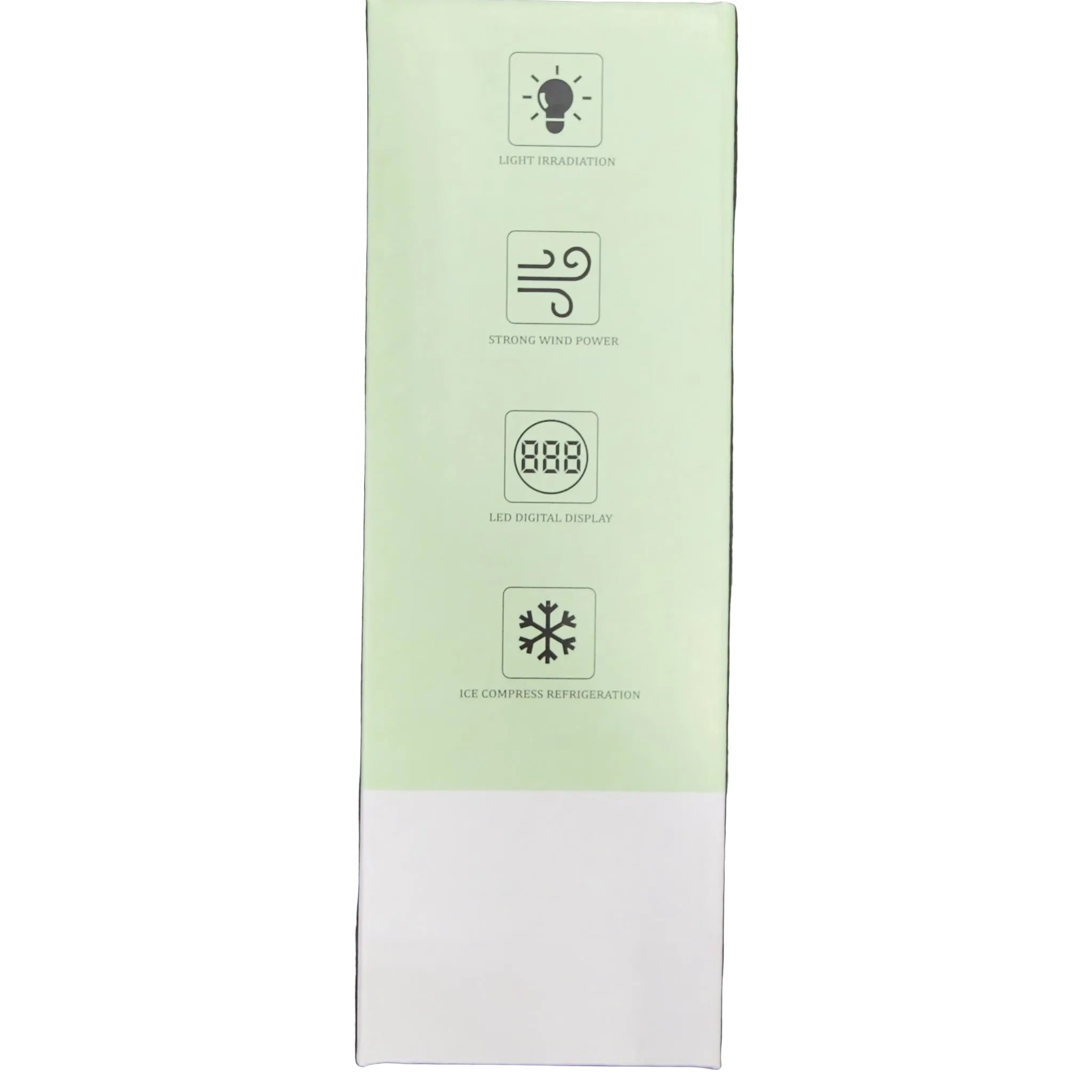 Large Transparent Handheld Power Fan with Light - FC08