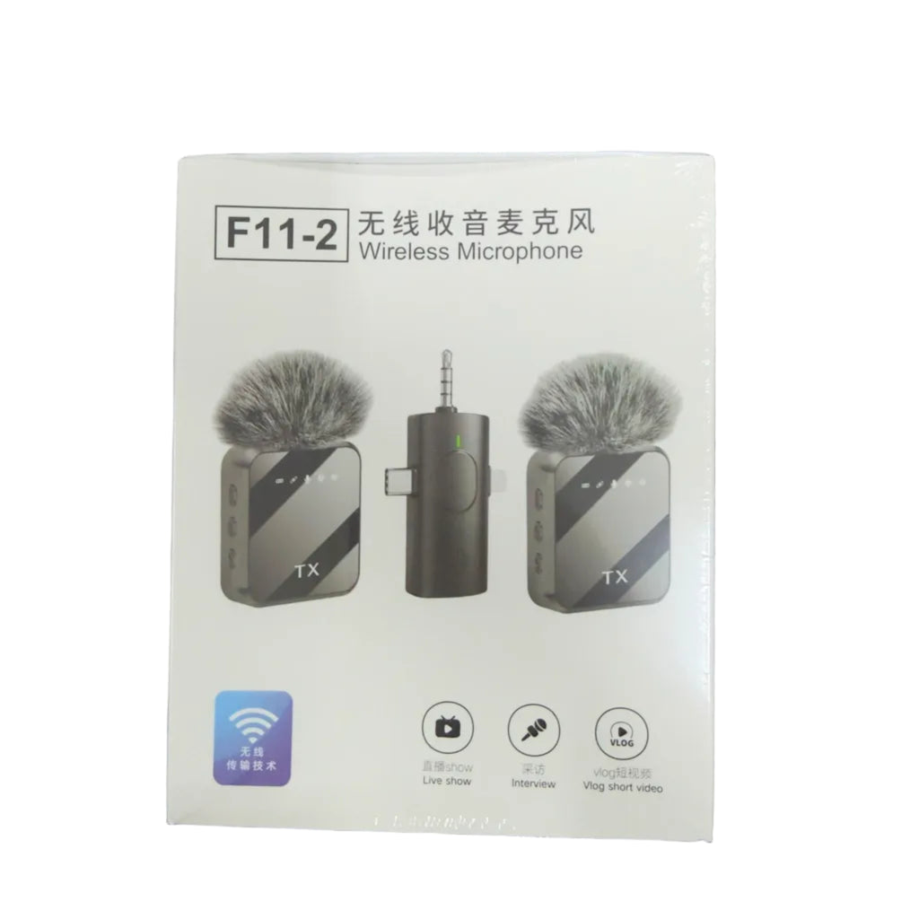 2-Piece Mini Wireless Microphone with Receiver