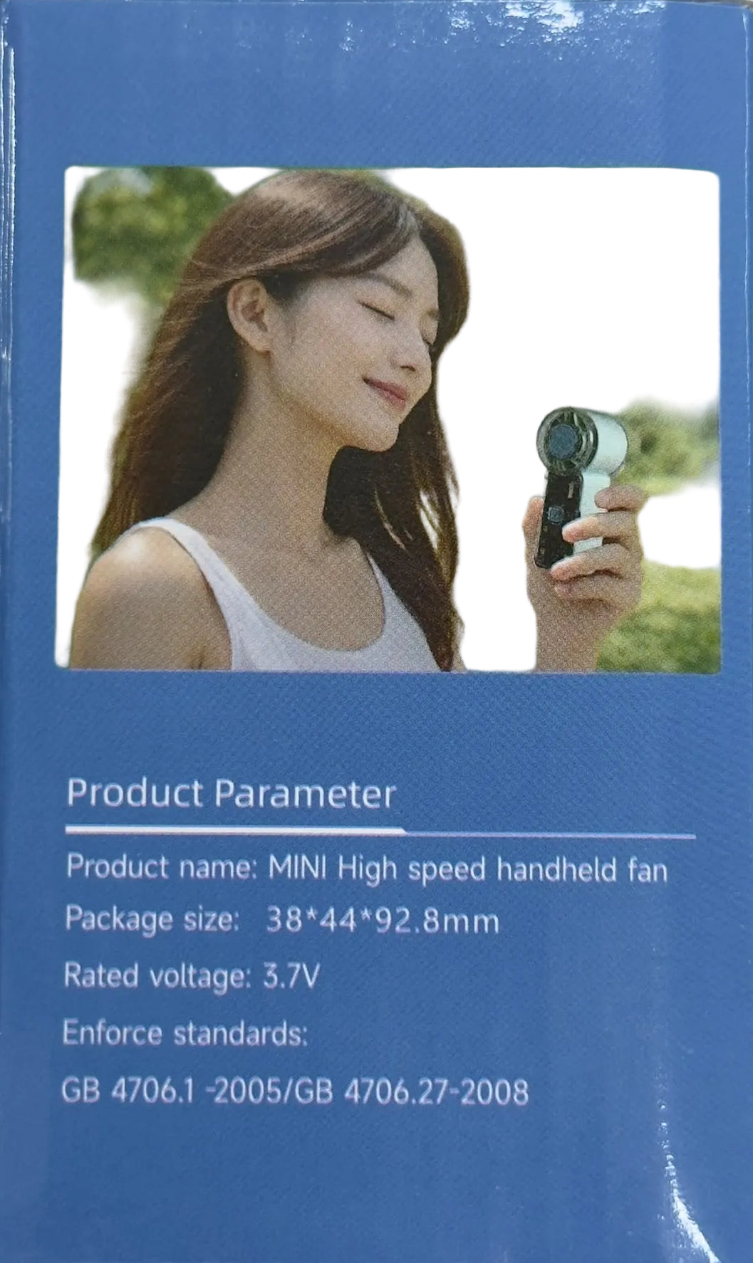 Small Transparent Handheld Power Fan with Light - L29-3