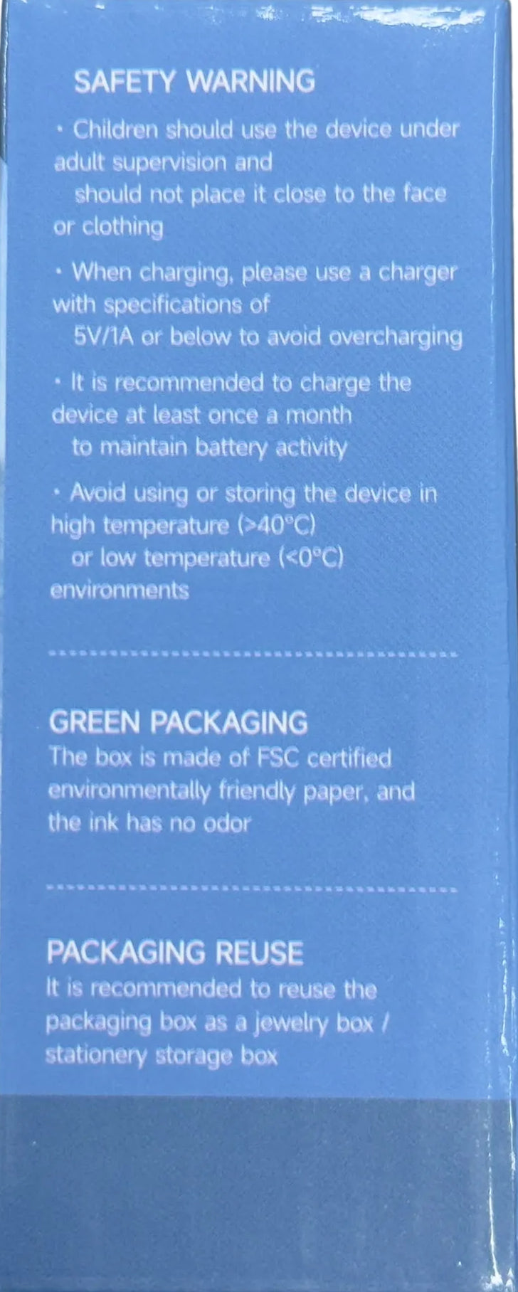 Small Transparent Handheld Power Fan with Light - L29-3