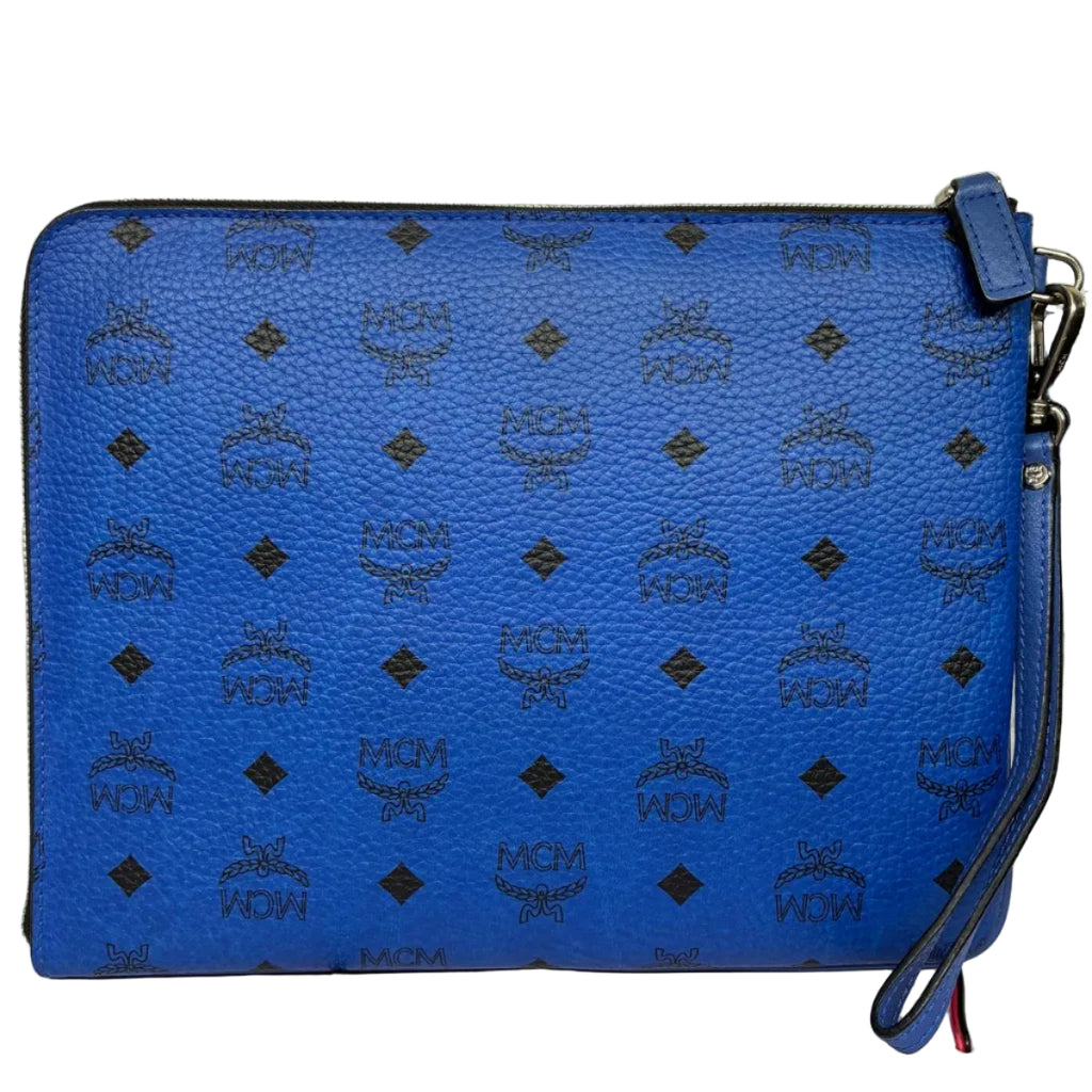 MCM Visetos Clutch Blue