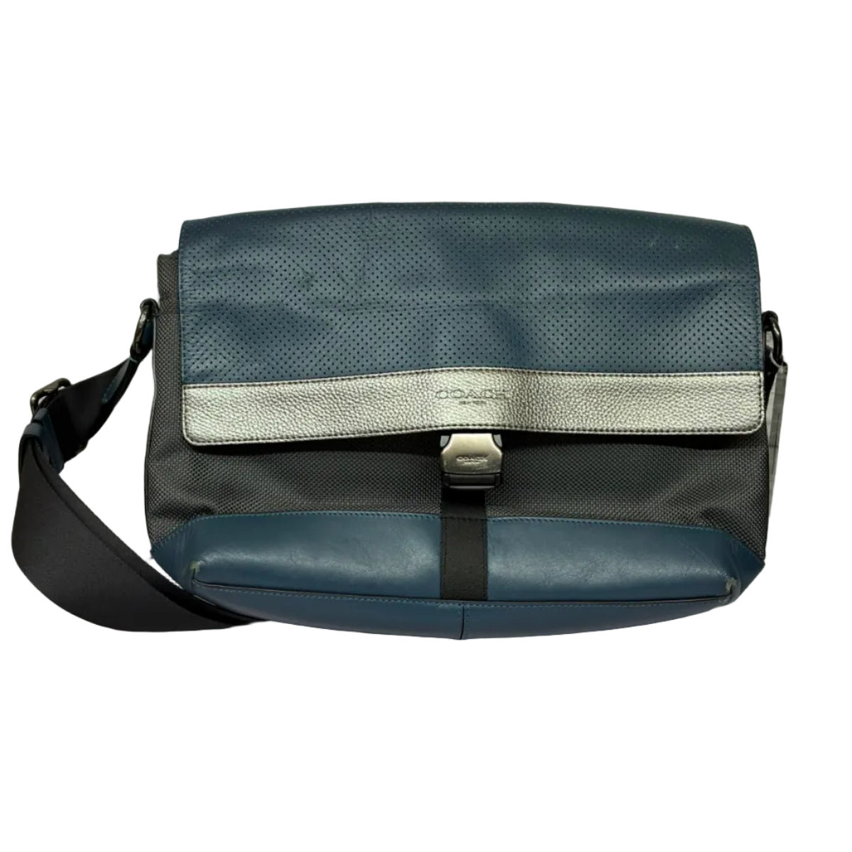 Coach K1761 F22238 Perforated Leather Bike Messenger Bag Main image