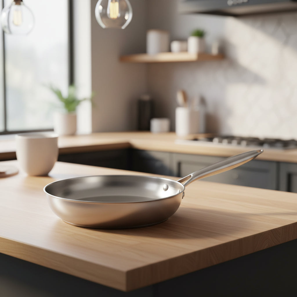 22cm Stainless Steel Frying Pan Main image