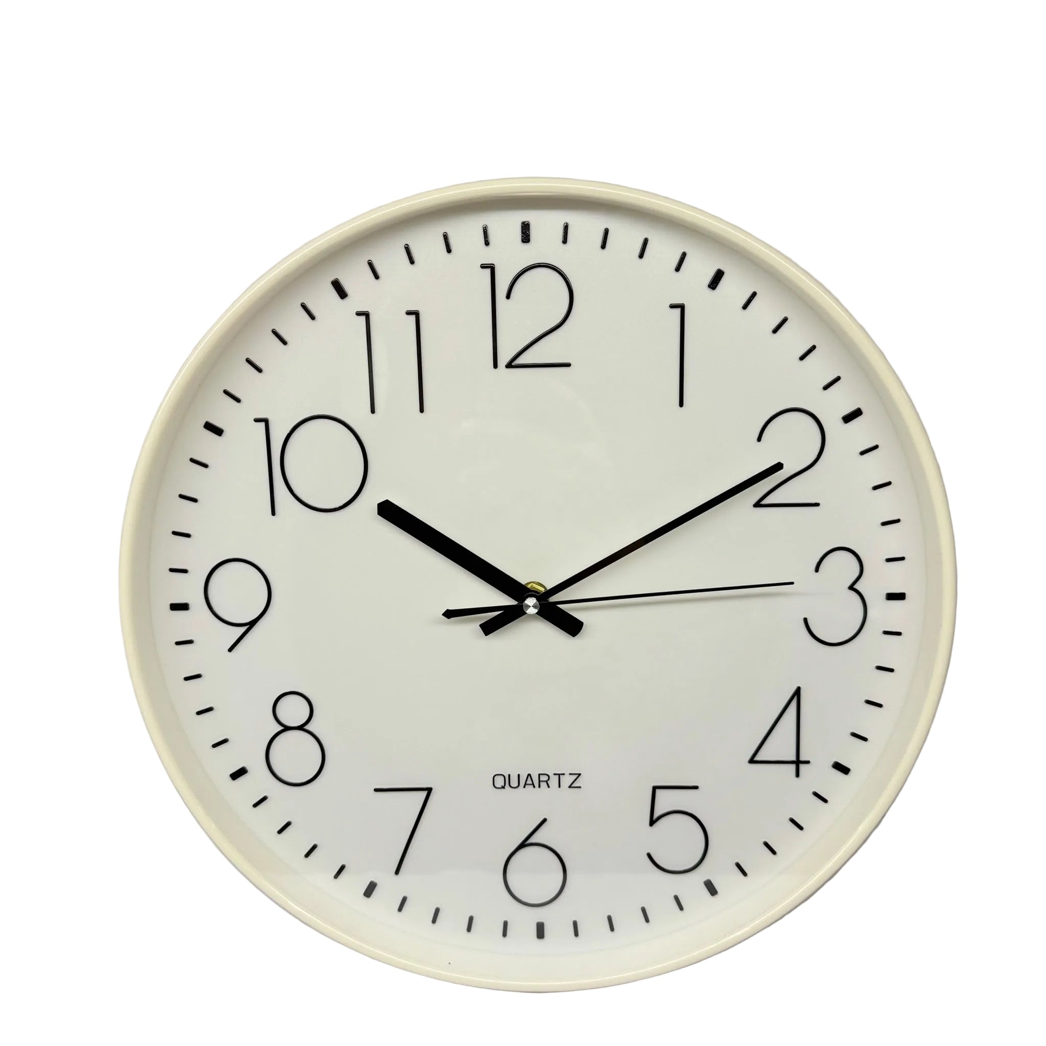 34 × 34cm Round Wall Clock with White Face - 5810