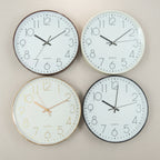 34 × 34cm Round Wall Clock with White Face - 5810