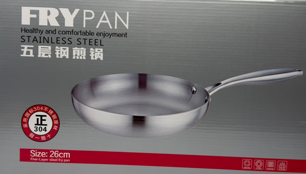 26cm Stainless Steel Frying Pan