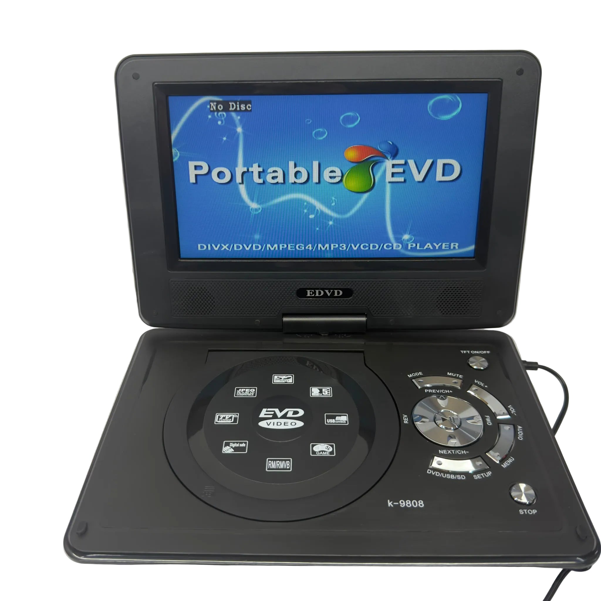 9-Inch Portable DVD Player with Screen - 908