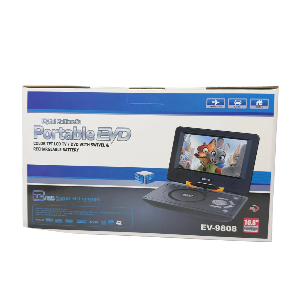 9-Inch Portable DVD Player with Screen - 908