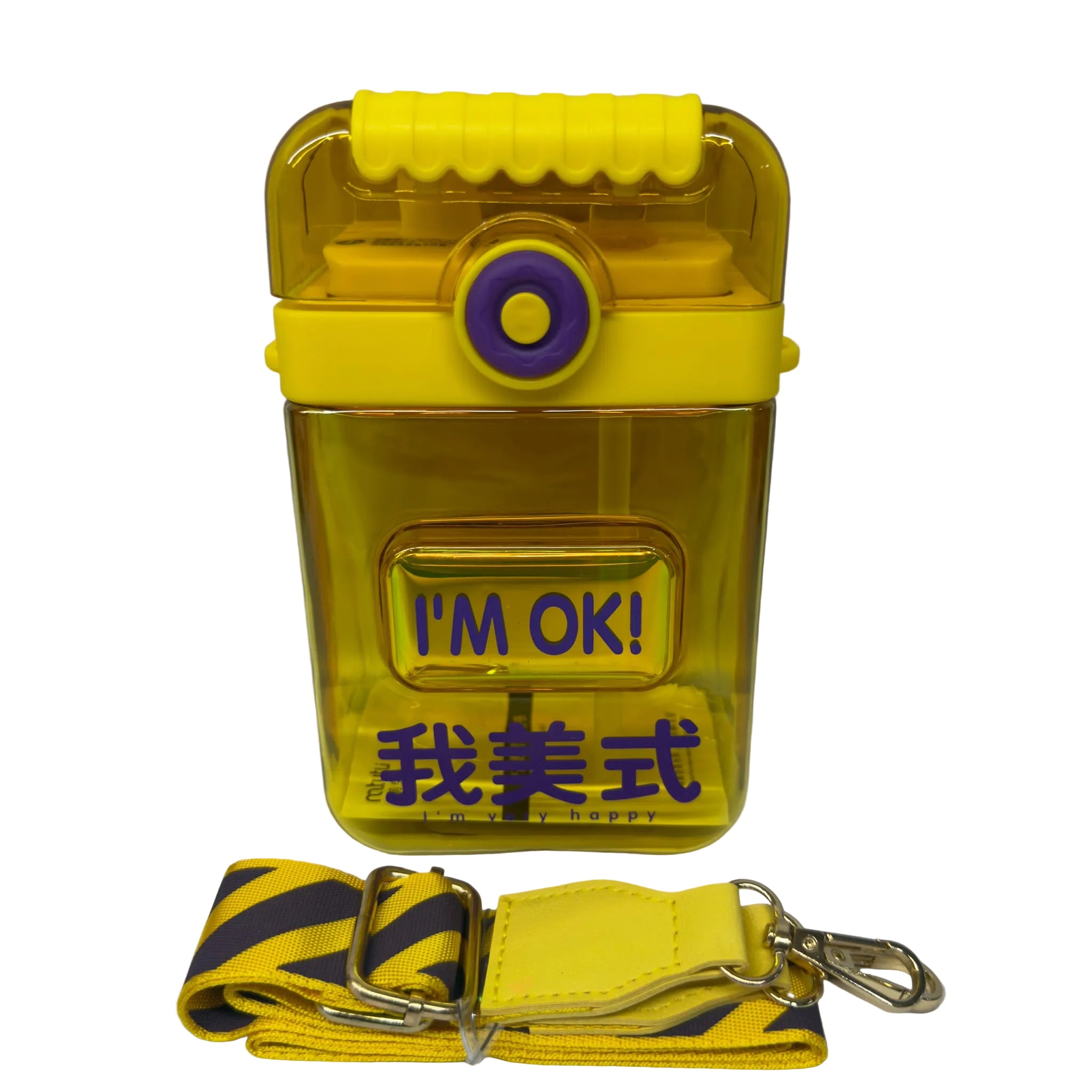 850ml Rectangular Water Bottle with Straw & Pour Spout - CZMX-10070