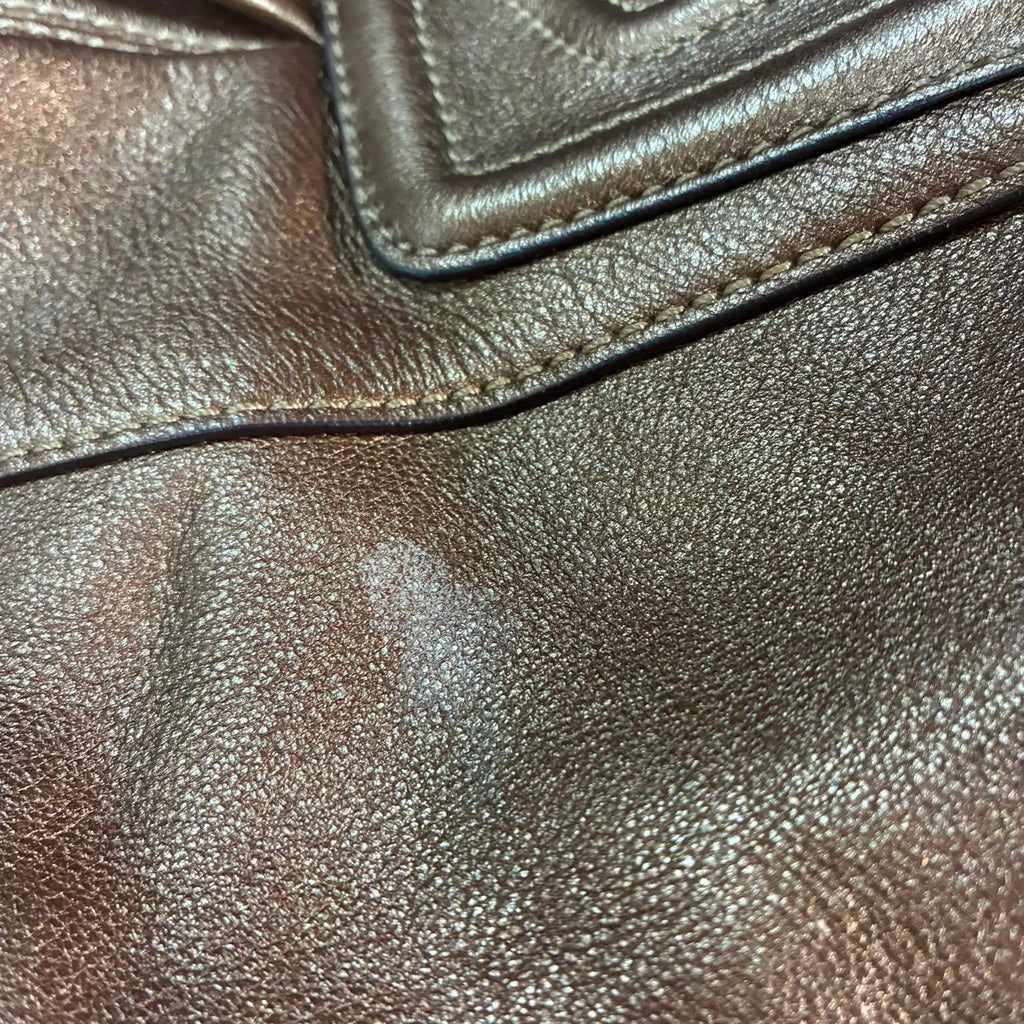 Coach Madison Bronze Leather Satchel