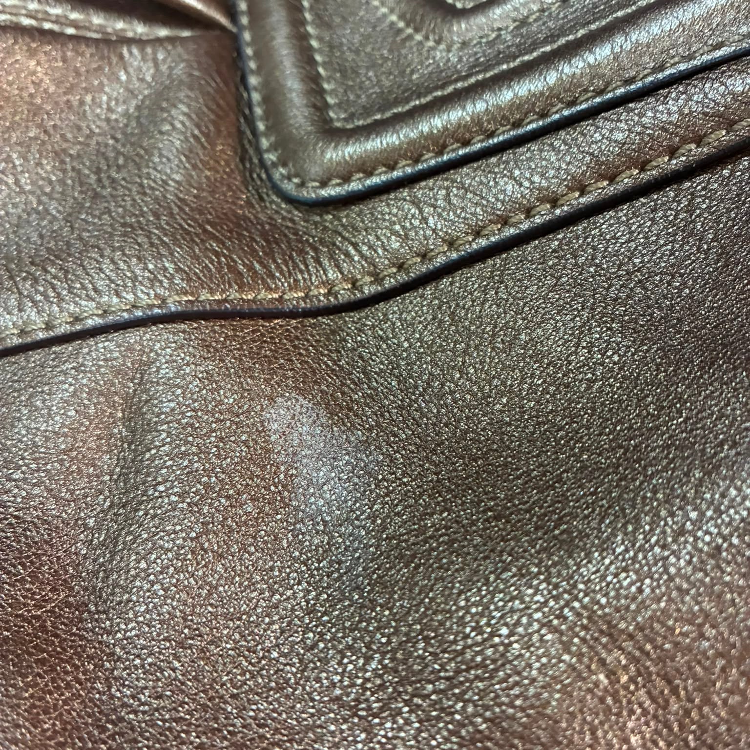 Coach Madison Bronze Leather Satchel