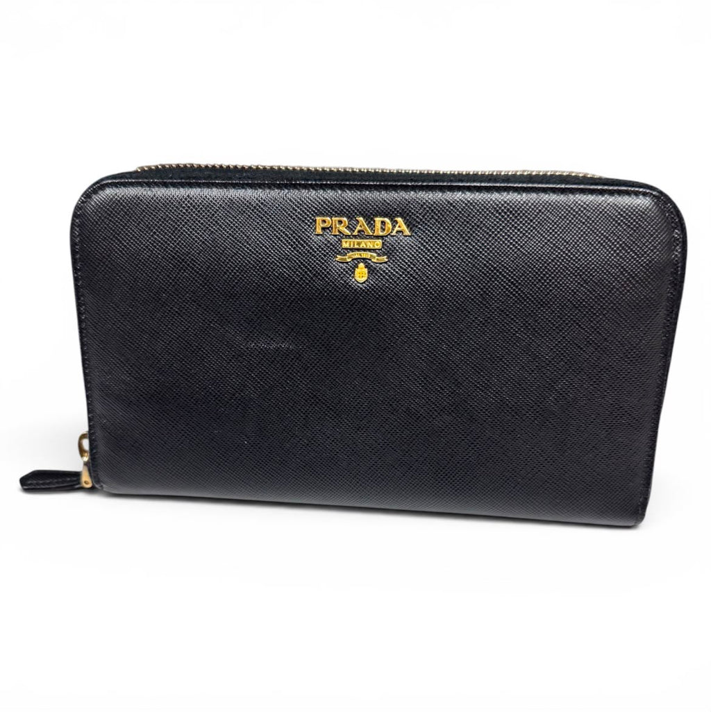 Prada Saffiano Zipper Long Wallet