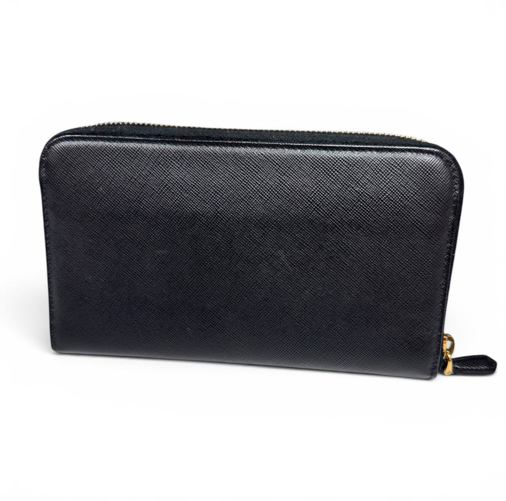 Prada Saffiano Zipper Long Wallet