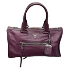 Prada Vitello Phenix Granato Tote Bag