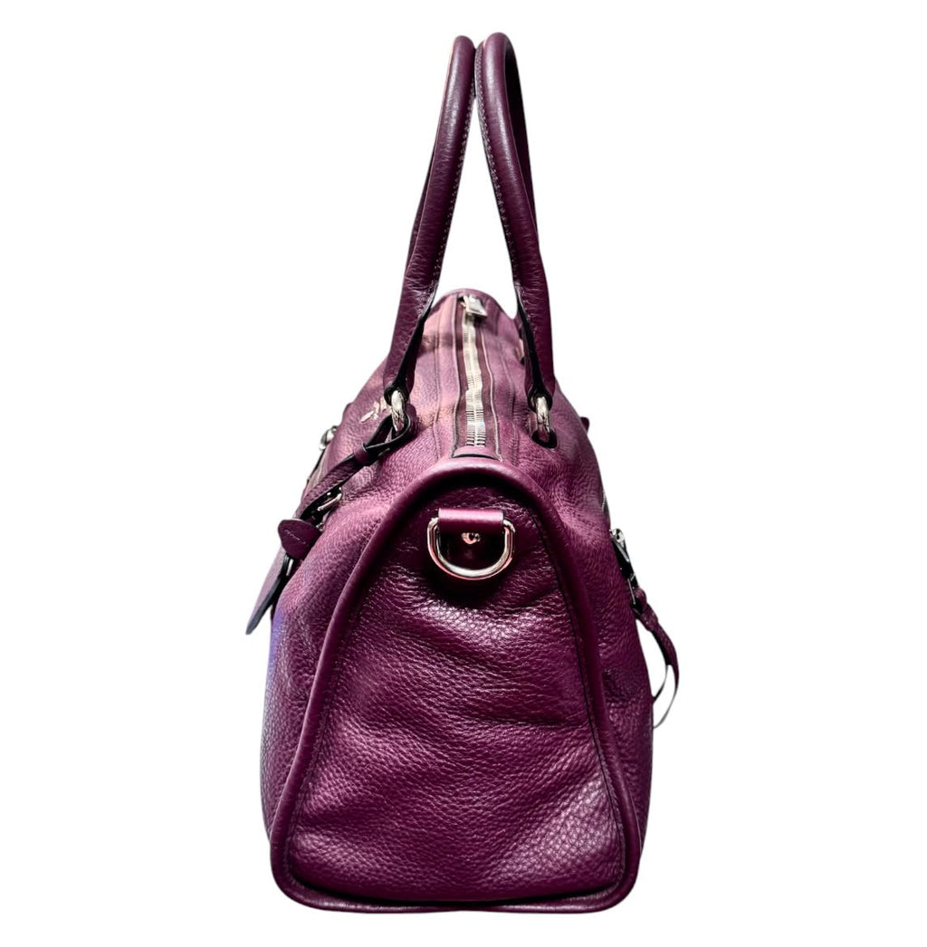 Prada Vitello Phenix Granato Tote Bag