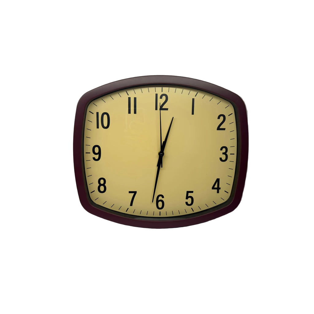 TV-Shaped Wall Clock 34 × 38cm - 1679