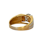 18KW/YG Solitaire=2.05ct Men Ring With Cert