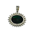 PT900 Black Opal=5.05cts,Diamond Pendant With Cert