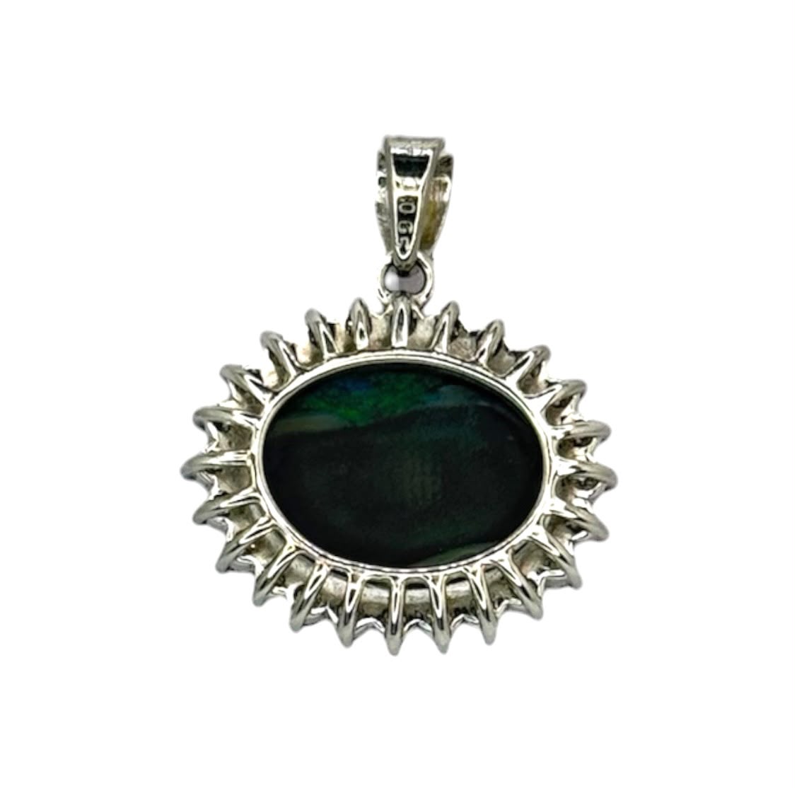 PT900 Black Opal=5.05cts,Diamond Pendant With Cert