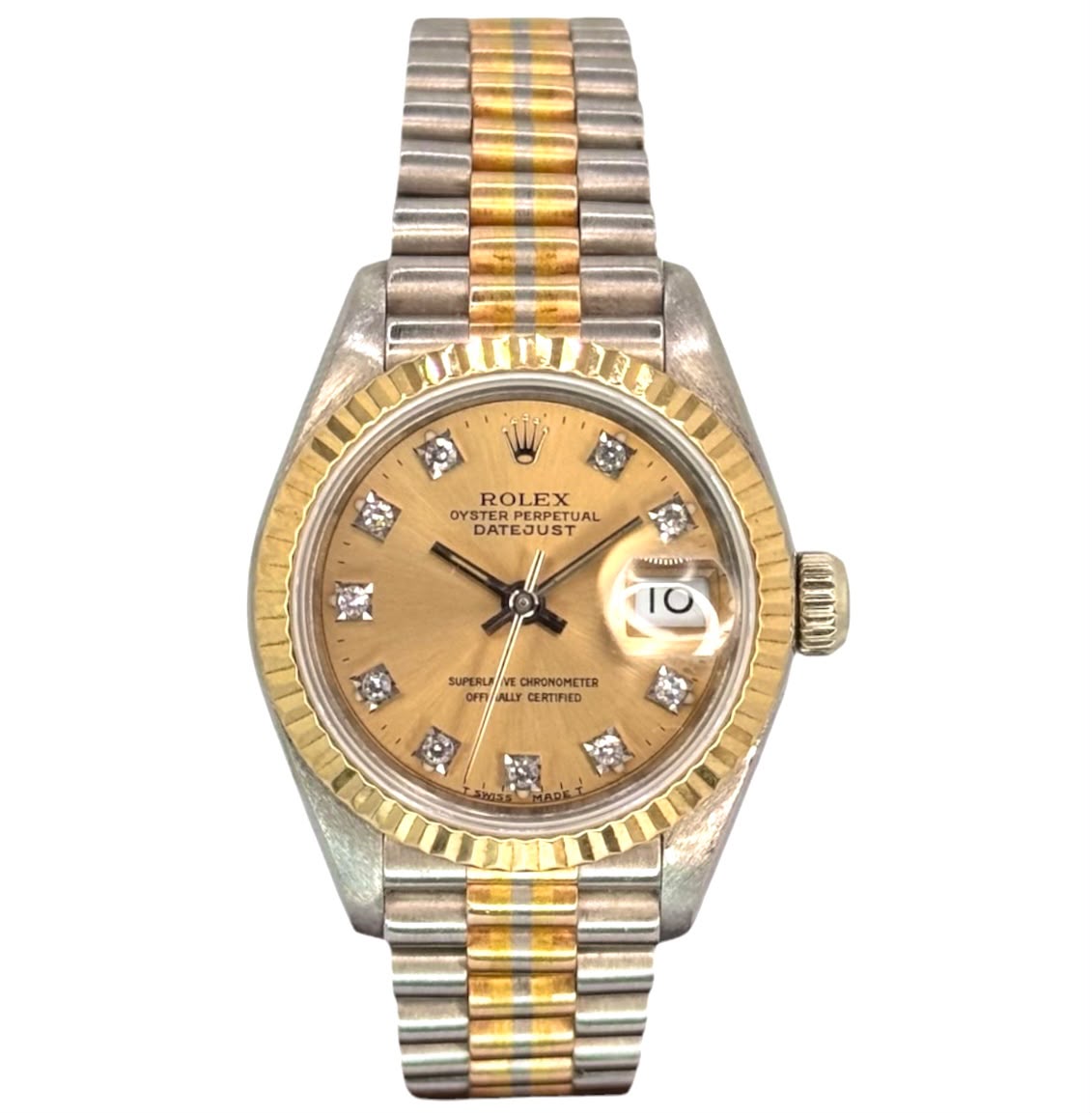 Rolex 69179 Tridor 18K Half Gold Diamond Index Automatic Watch, 26mm Main image