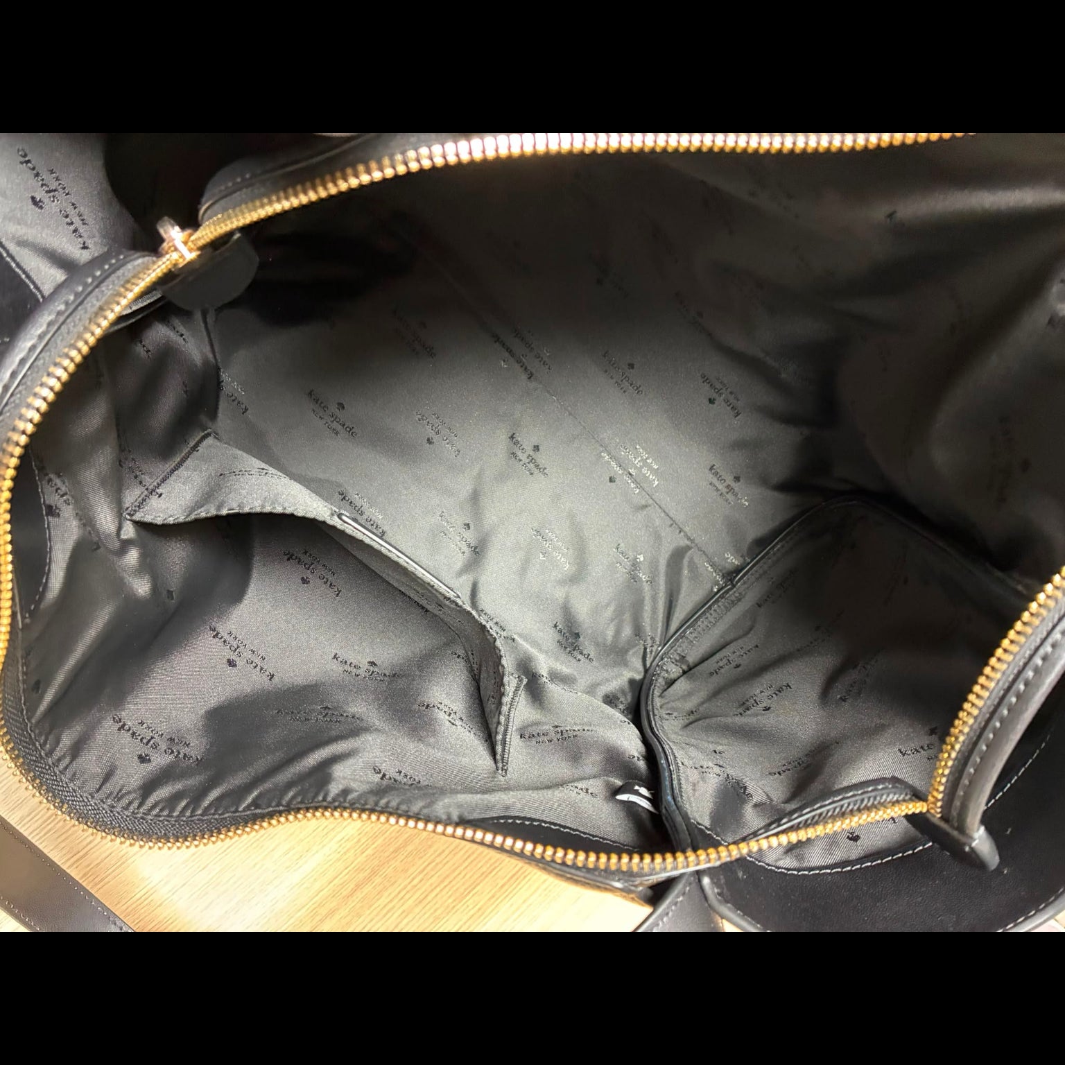 Kate Spade Knott Large Tote Bag Black Pebbled Leather