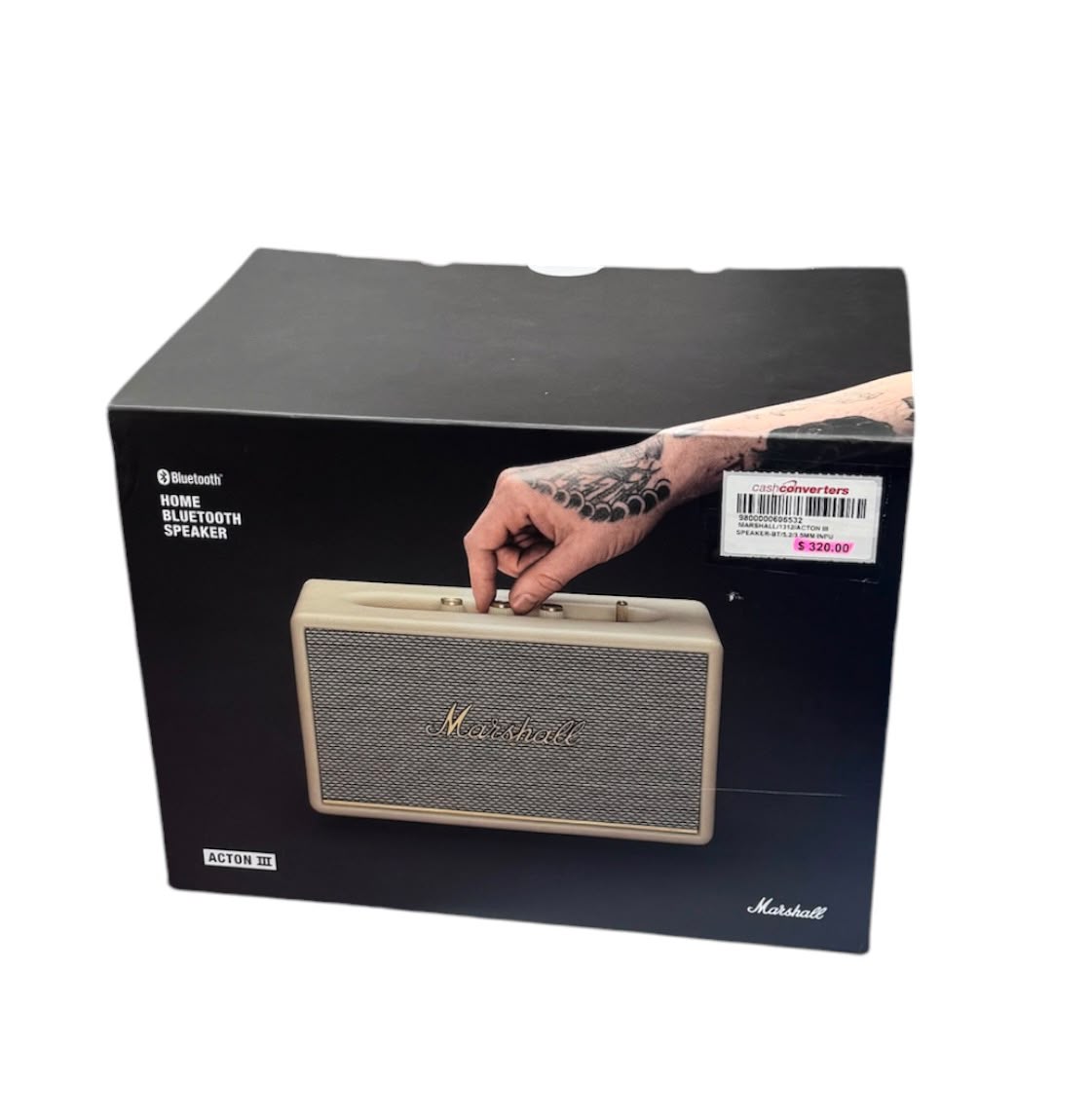 Marshall Acton III Homeline Wireless Bluetooth 5.2 Speaker, 3.5 mm input - Cream