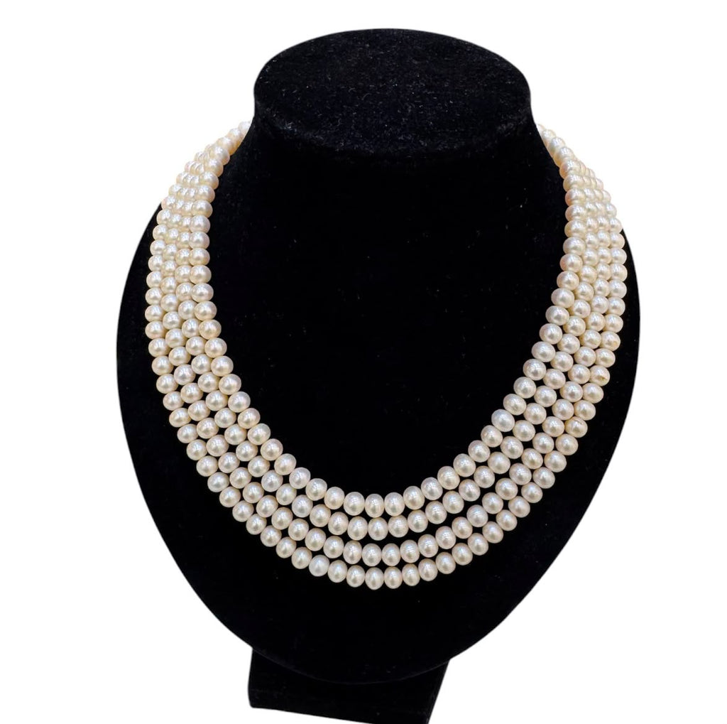 750WG 4 Strand Fresh Water Pearl Necklace