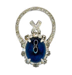 750WG Blue Sapphire Diamond 2 Way Ring/Pendant