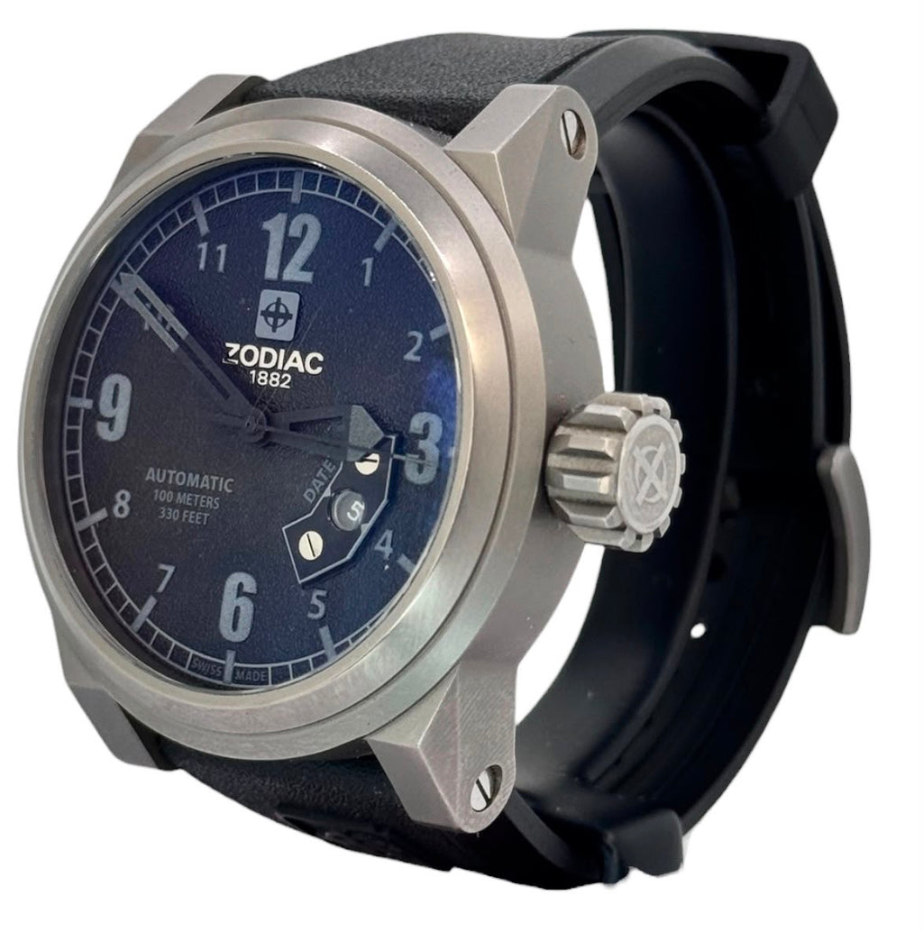 Zodiac ZO8530 Sandblasted Titanium Automatic Men Watch, 48mm
